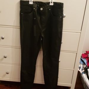 Faux leather pants